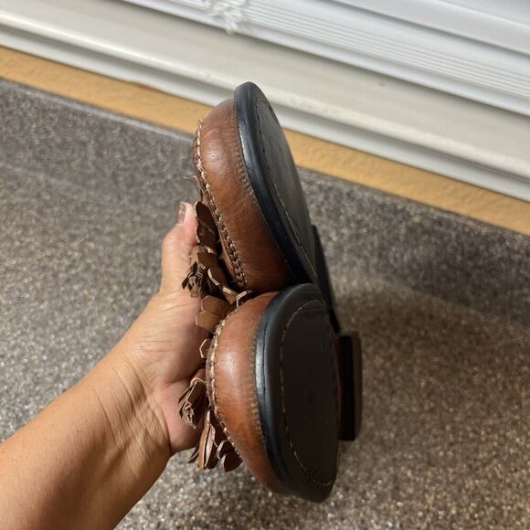 Cole Haan Men 9.5M Brown Leather Classic Comfort Dress SlipOn Tassel Fringe Shoe main image 7